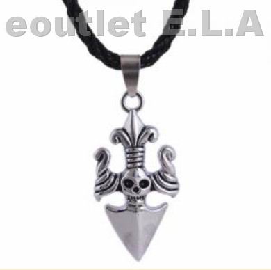48mm SKULL ANCHOR STAINLESS STEEL NECKLACE